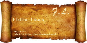 Fidler Laura névjegykártya